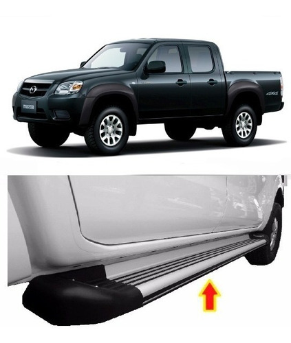  Estribos Planos De Aluminio Con Luz Camioneta Mazda Bt50