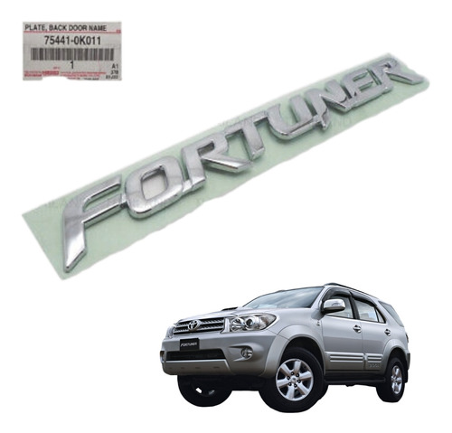 Emblema Compuerta Letras Fortuner Original Toyota