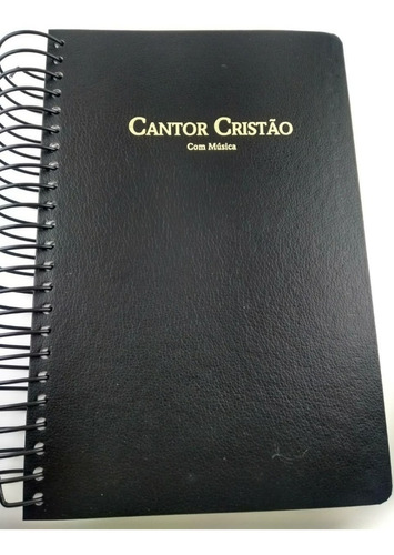 Hinário Cantor Cristão Espiral Letra Grande C/ Música Preto