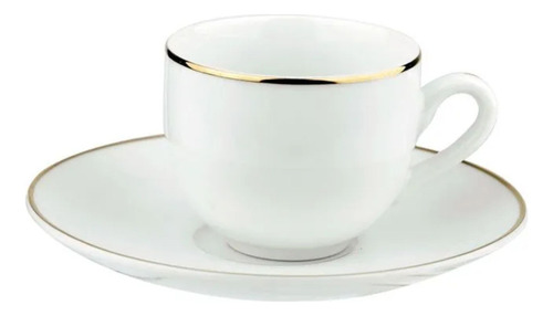 Xícara De Chá Com Pires De Porcelana Legacy Gold 220ml