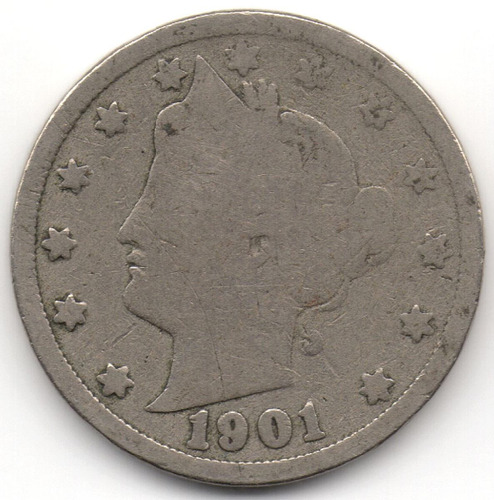 Estados Unidos 5 Cents 1901