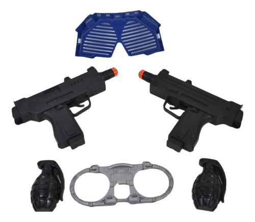 Set De Policía Juego Infantil Pistolas 