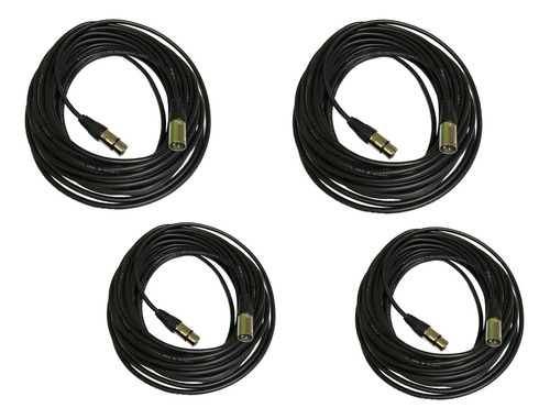 Pack 4 Cable Microfono Dmx 10 Metros Canon Canon Envio Grati