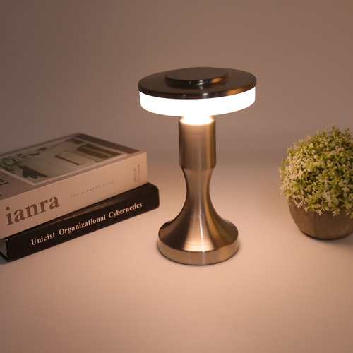 Lámpara De Mesa Led Portátil Sensor Táctil 3 Temperaturas De