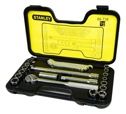 Juego Dados M1/2 25piezas (3/8 -3/4) Pulgadas Stanley