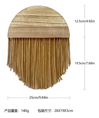 5034 Caramel-thick Line - Pared Con Borlas Bohemias Hechas A