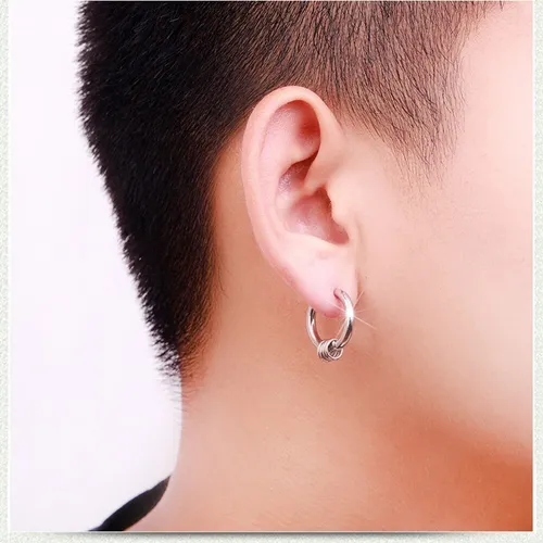 X2 Aros Hombre Aritos Argollas Piercing De Acero Quir rgico