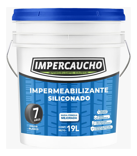 Impermeabilizante Impercaucho Siliconado Y Mejorado 7 Años