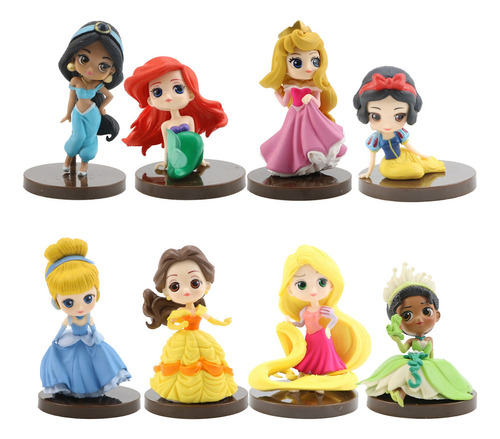 8 Figuras De Princesas Blancanieves Ariel Cenicienta
