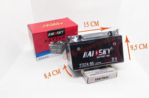 Bateria Moto Ytx7a-bs. Haissky. Alta Calidad. Fullpower Moto