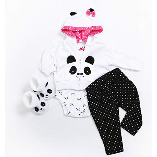 Reborn Baby Doll Clothes Panda Outfit Set For 17- 18 In...