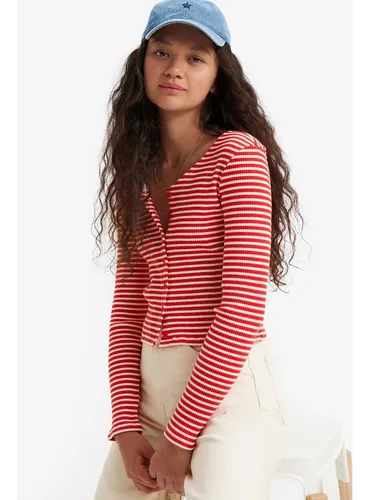 Camiseta Levi's Monica Long Sleeve Vermelha  A71940007