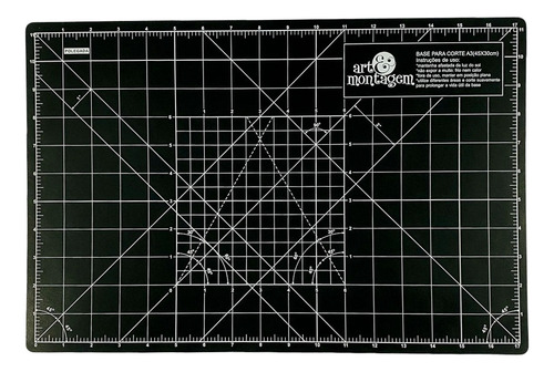 Base Para Corte A3 Preta 45x30cm Art & Montagem Cor Preto