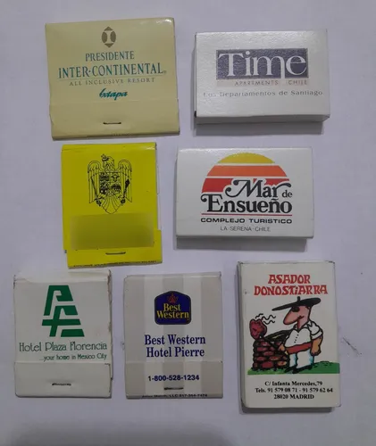 Fósforos De Colección De Distintos Lugares Lote X 7. Únicos