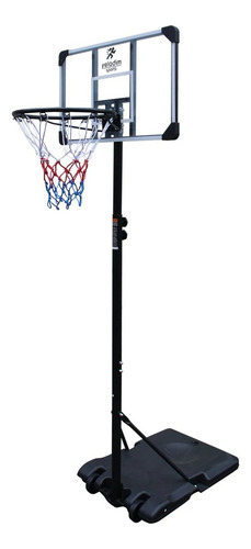 Tabela Cesta De Basquete Portátil Ajustável 2,13m Aro 39cm