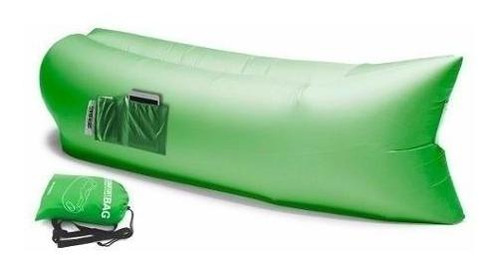 Sofa Inflable Verde 250x70cm Nylon 210t. Cbag02