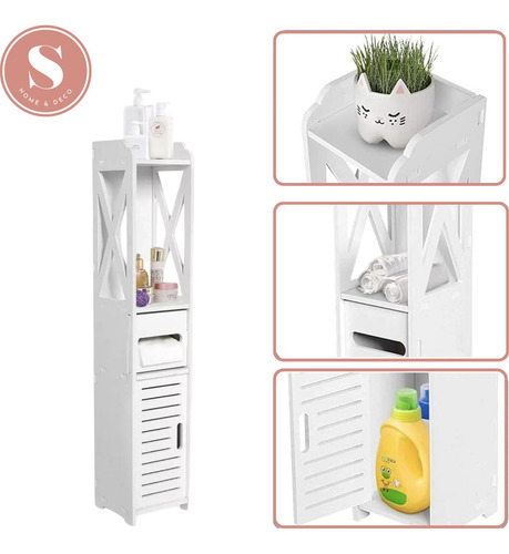 Mueble Baño Organizador Blanco