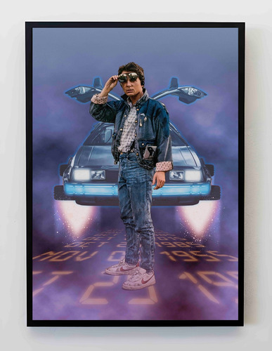 Cuadro 33x48cm Poster Volver Al Futuro Mcfly Dmc Delorean