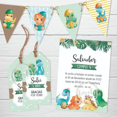 Kit Imprimible Dinosaurios Bebes Acuarela. Cumple Candybar Kit Imprimible Dinosaurios Bebes Acuarela. Cumple Candybar