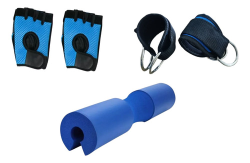 Kit De 3 En 1 Cojín Protector Cuello Para Barra Fitness Gym