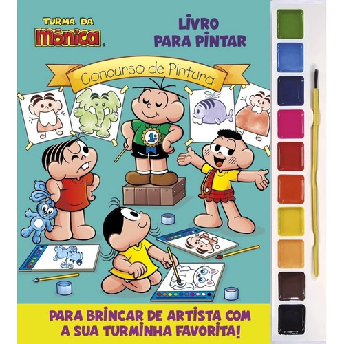 Livro Aquarela Turma Da Mônica: Livro Para Pintar, De On Line A. Série 1, Vol. 1. Editora Online, Capa Mole, Edição 1 Em Português, 2022