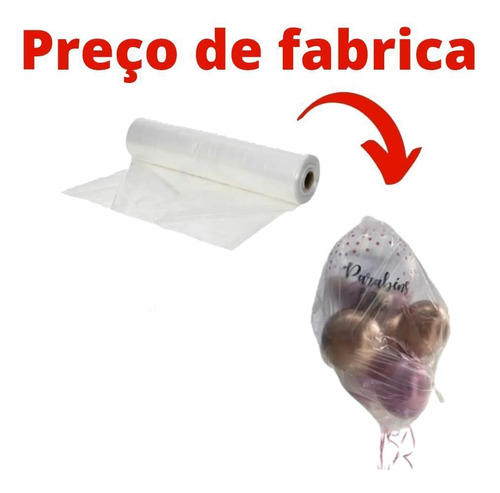 Bobina Sacos Plásticos Para Transportar Balões E Bexigas