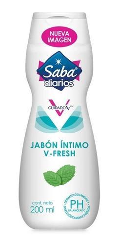 Jabón Íntimo Saba V-fresh Líquido 200 Ml
