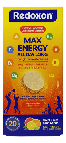 Redoxon Max Energy, Frmula Multivitamnica , Energa Mxima Tod