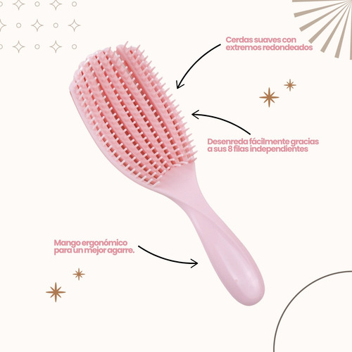 Cepillo Ajustable Desenredante Todo Tipo Cabello Húmedo Seco