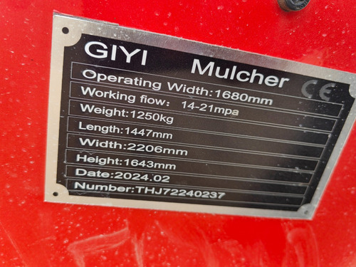 Mulcher Forestal Para Minicargador 72 Pul. De Ancho Nuevo