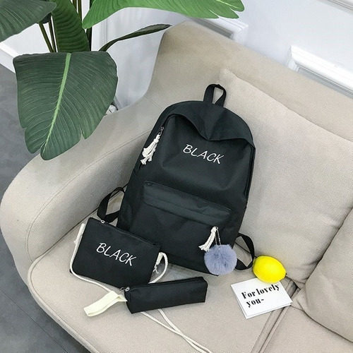 Mochila Set 3 Bolsas Viaje Lapicera Portatil Para Estudiant