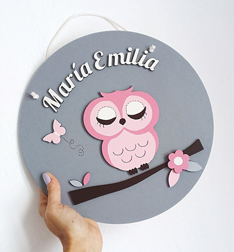 Imagen 2 de 10 de Carteles Con Nombre Xl Niñas - Decoración Infantil
