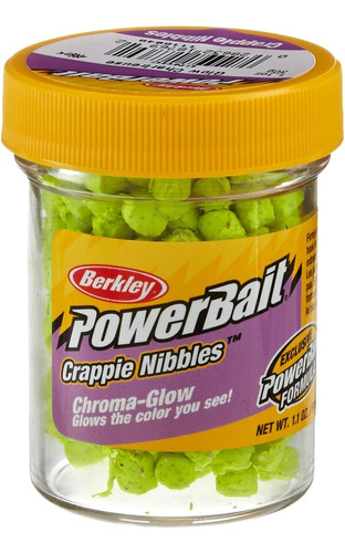 Powerbait Chromaglow Crappie Nibbles, Glow/chartreuse, ...