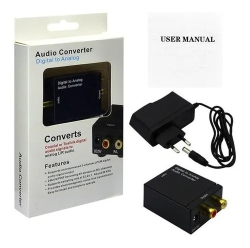 Adaptador Audio Óptico Digital A Análogo Rca