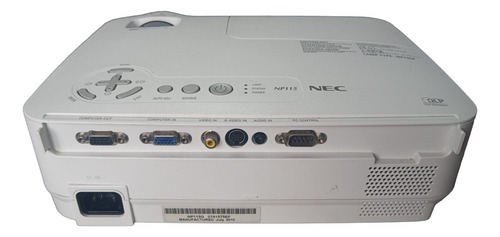Projetor Nec Np115 2500 Lumens Data Show Pouco Uso # Av Branco (Usado)