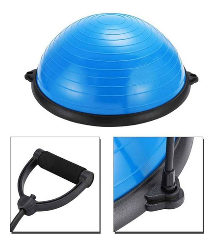 Pelota Bosu + 2 Cuerdas Elasticas + Inflador + Envío Gratis