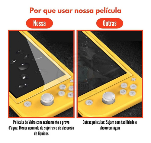 Película De Vidro Temperado Alta Proteção Para Switch Lite