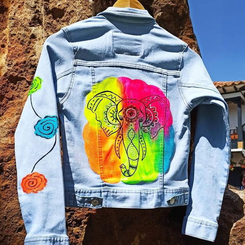 Chaquetas Pintadas A Mano Elefante