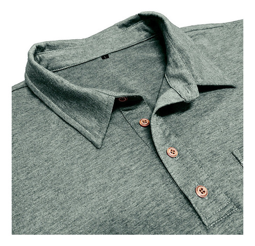 Camisa Transpirable De Manga Corta Con Bolsillos De Moda