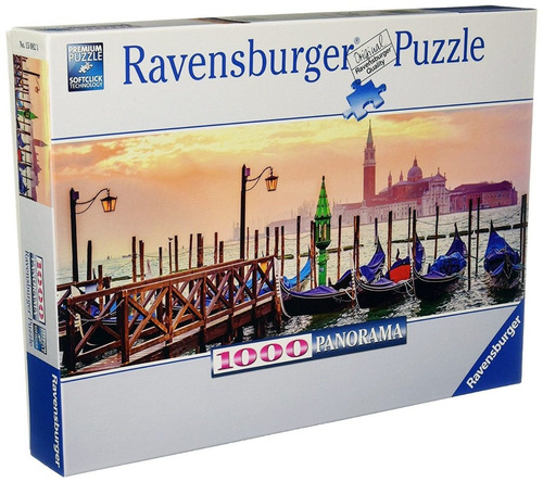 Imagen 1 de 3 de Puzzle 1000 Gondolas En Venecia Ravensburger 150823