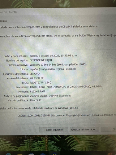 Lenovo Thinkpad L480 Negro (Usado)