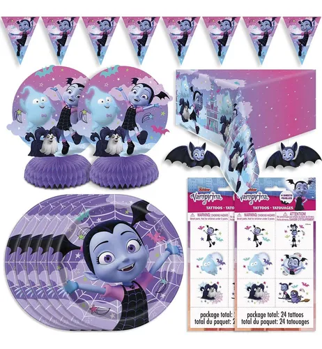 Suministros De Fiesta De Vampirina Para 16 Platos, Mant...