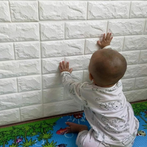 Imagem 7 de 7 de Painel 3d Revestimento De Parede Autocolante 70x76 Tijolinho
