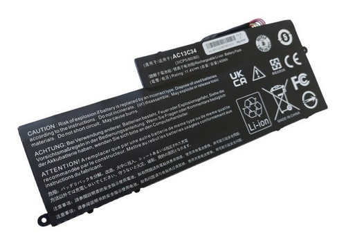 Bateria Ac13c34 Para Acer Aspire V5-122p V5-132p E3-112 Nova Cor da bateria Preto