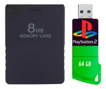 Comprar Kit Ps2 Memory Card + Pendrive 64 Gb Para Ps2 Fat E Slim