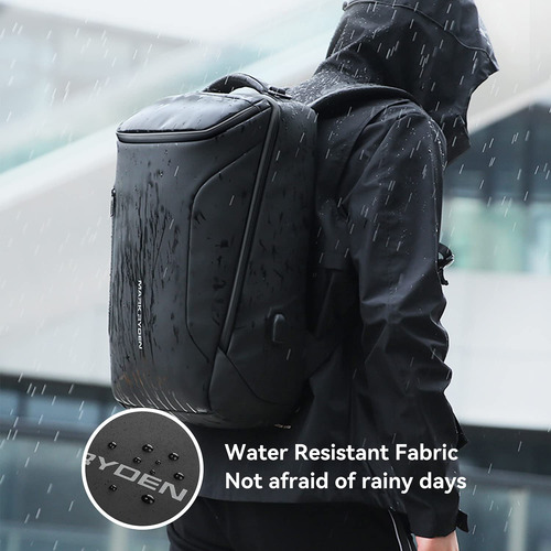 Mochila Para Hombre Impermeable Con Diseño Automóvil, Puerto