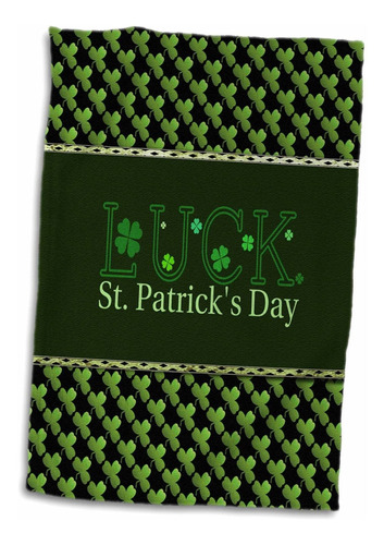 3d Rose Luck St. Patrick Day-shamrocks-toalla De Verde...