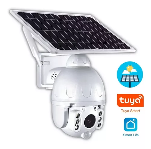 Cámara de vigilancia Solar Tuya Smart, con batería incluida