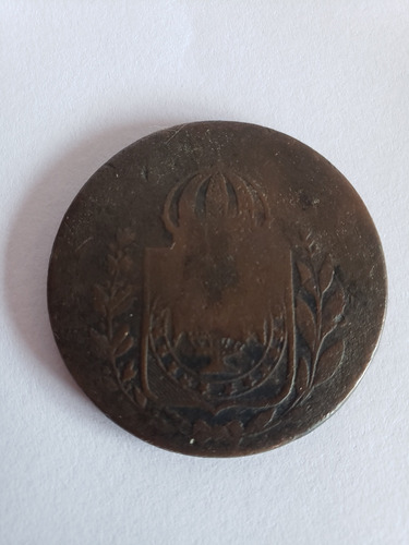 Antiga Moeda Imperial 40 Reis Em Cobre Ano 1827 (Usado)