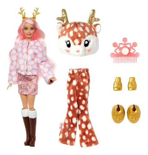 Barbie Cutie Reveal Disfraz Reno Con Sorpresas Original